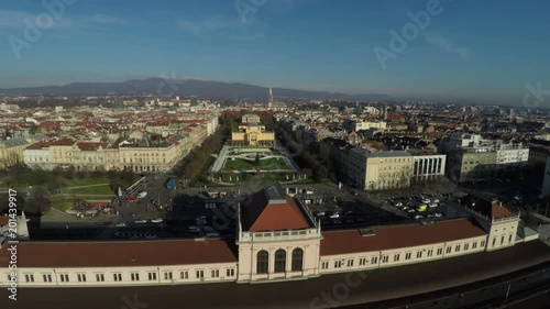 Wallpaper Mural Aerial view of the railway station in Zagreb Torontodigital.ca