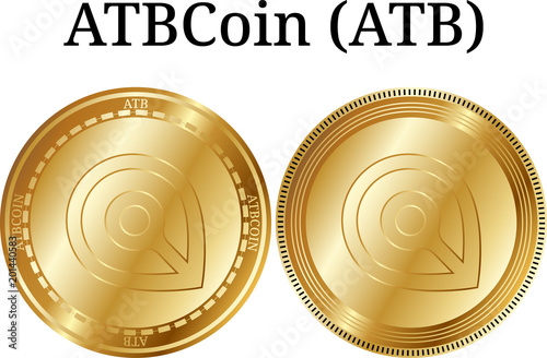 Set of physical golden coin ATBCoin (ATB) photo