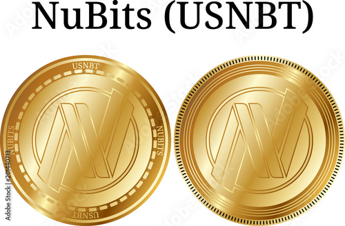 Set of physical golden coin NuBits (USNBT) photo