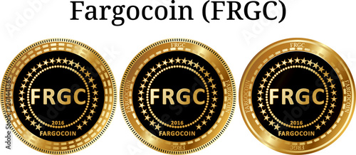 Set of physical golden coin Fargocoin (FRGC)