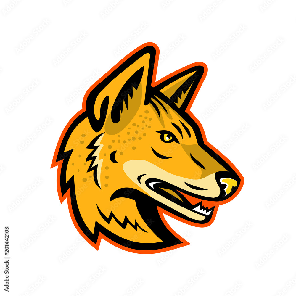 Obraz premium Arabian Wolf Head Mascot