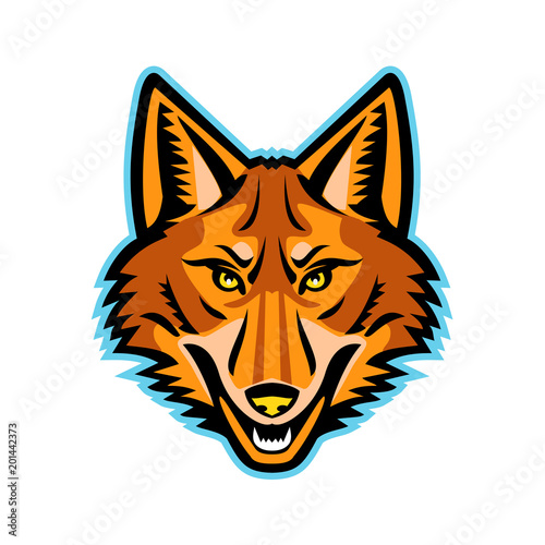 Coyote Head Front Mascot