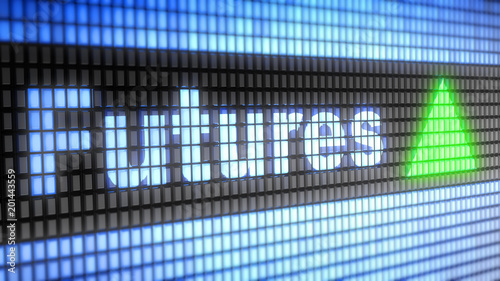 Foto Index of Futures on the screen. 3D Illustration.