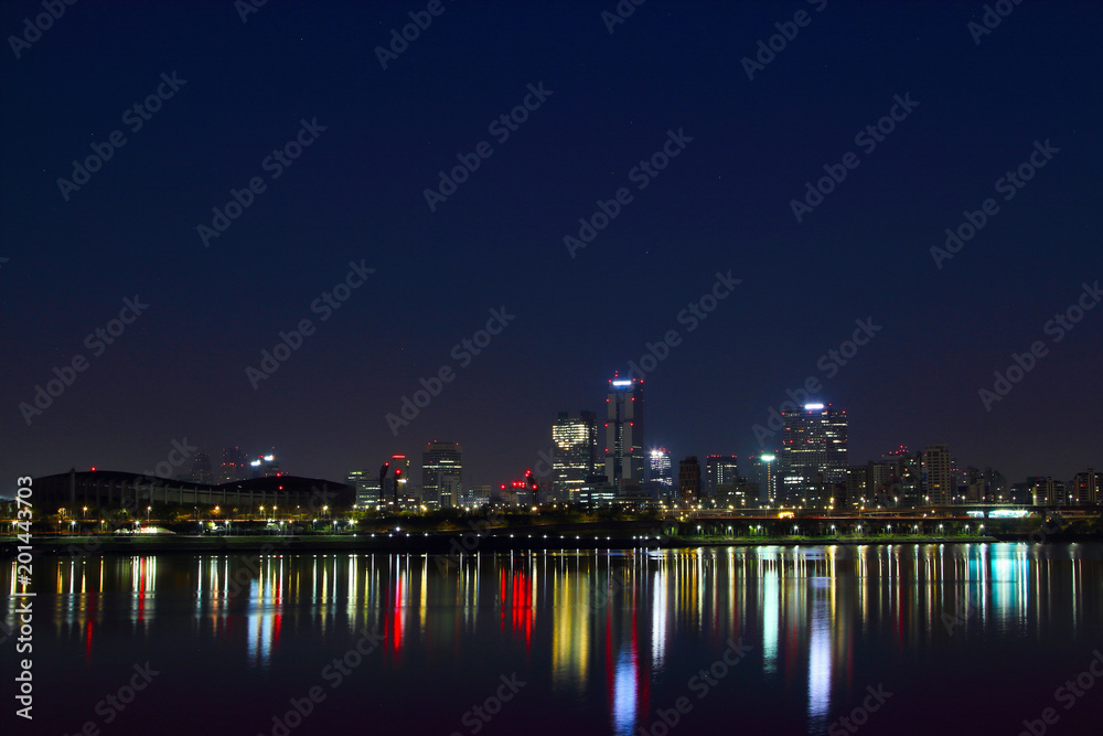 Night view of Seoul from Han River