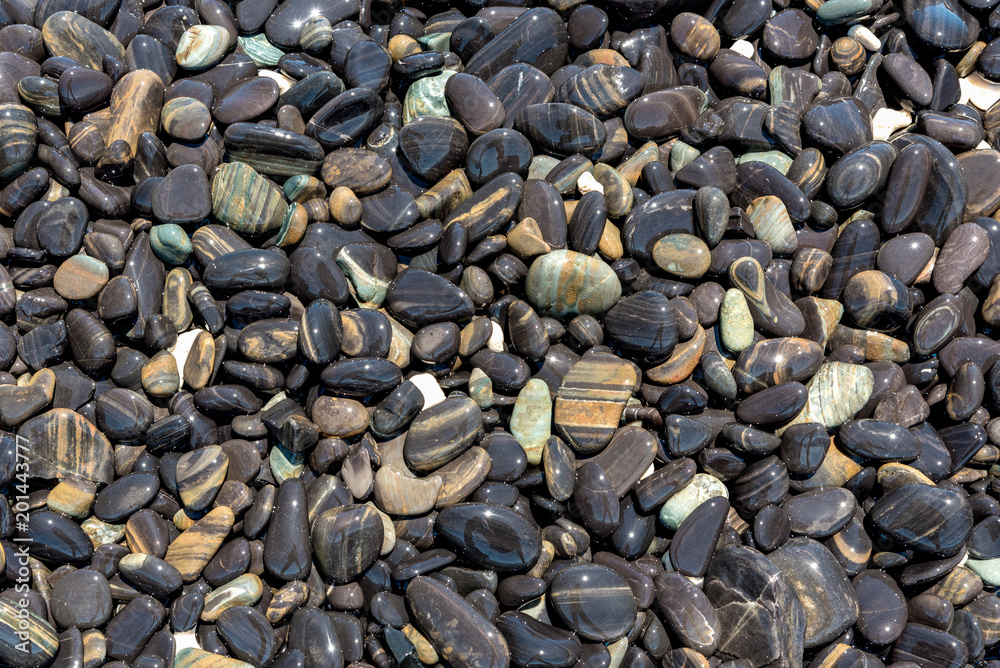 Close-up of pebbles stone background Close-up of pebbles stone background