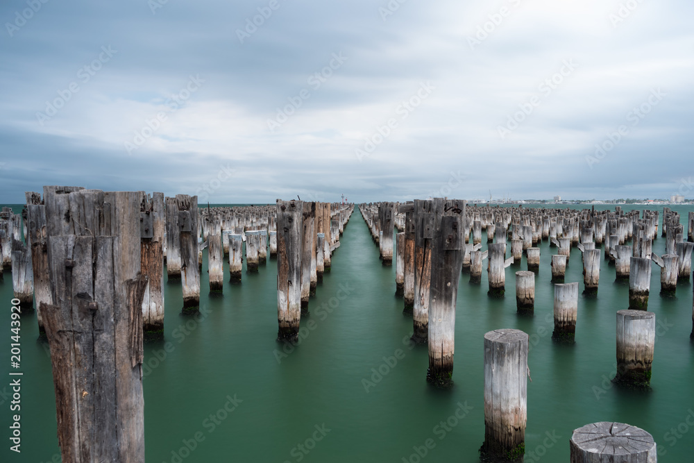 Obraz premium Long Exposure at Princes Pier, Port Melbourne, Australia