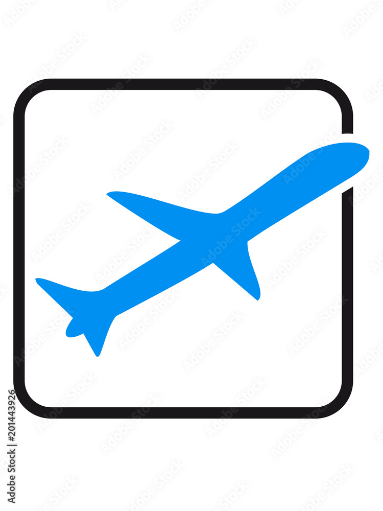 button logo flugzeug fliegen pilot maschine jumbo jet silhuette schwarz umriss urlaub ferien reise
