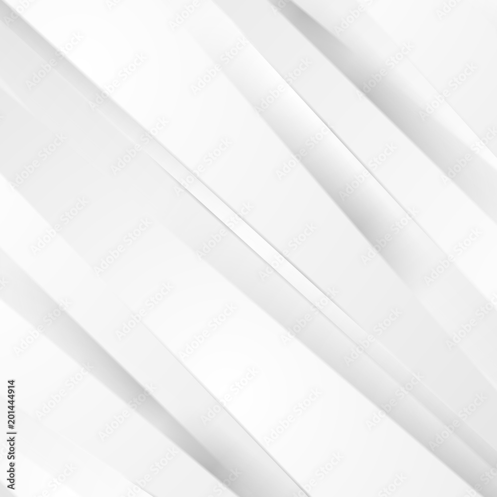 Obraz premium White grey corporate smooth stripes abstract background