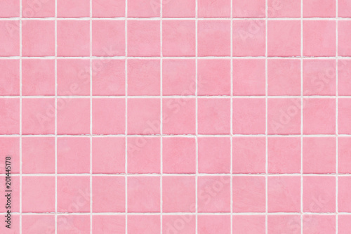 Pink tile wall texture background photo