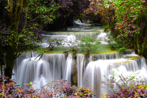 Huai Mae Khamin Waterfall  Kanchanaburi  Thailand