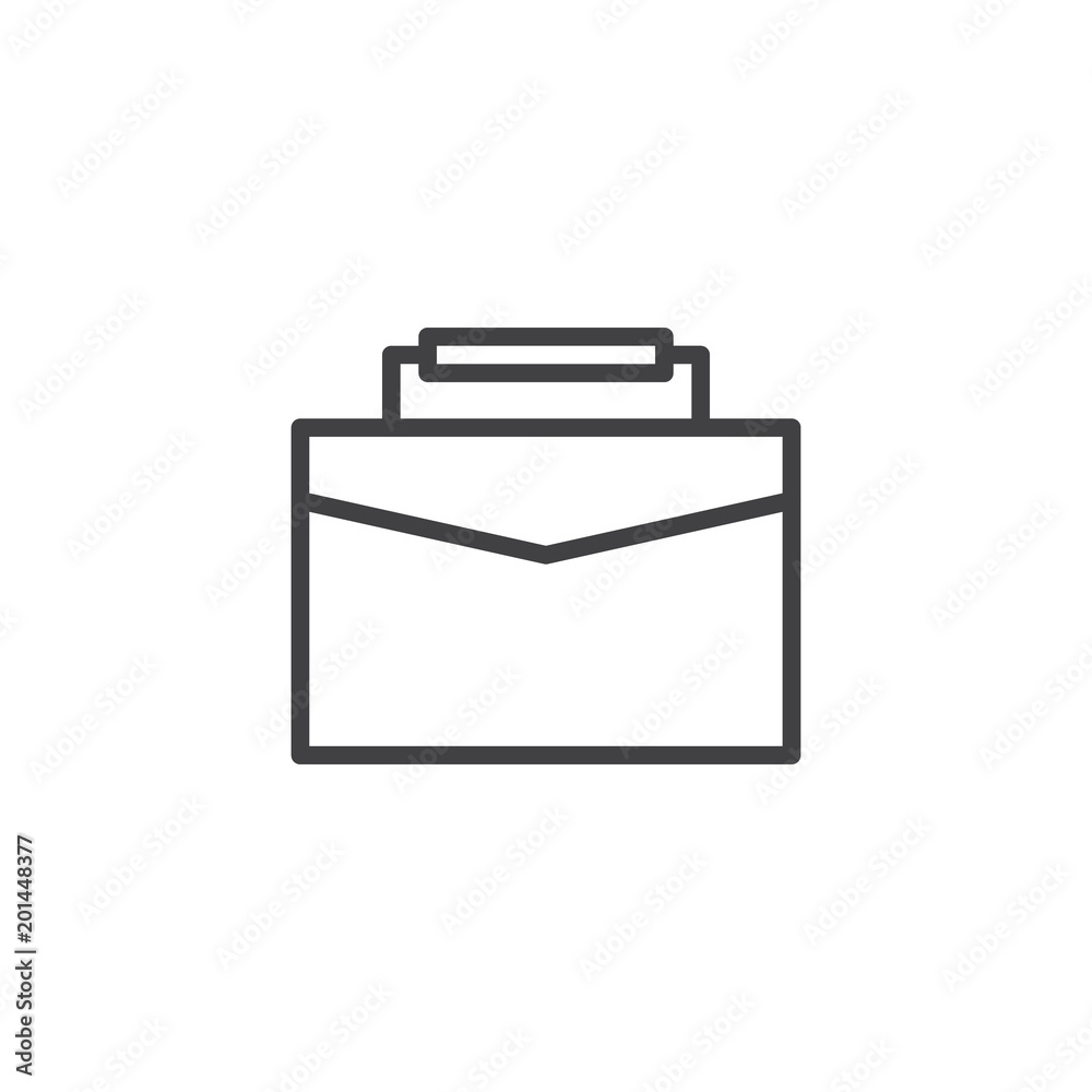 Briefcase outline icon. linear style sign for mobile concept and web design. Portfolio simple line vector icon. Symbol, logo illustration. Pixel perfect vector graphics Briefcase outline icon. linear style sign for mobile concept and web design. Portfolio simple line vector icon. Symbol, logo illustration. Pixel perfect vector graphics