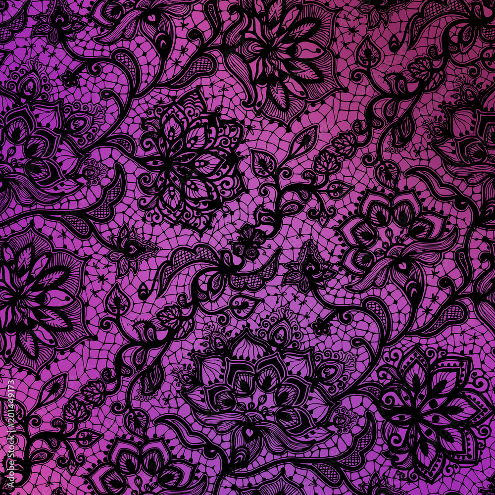 pink and purple paper with black floral lace design. Stock Illustration |  Adobe Stock