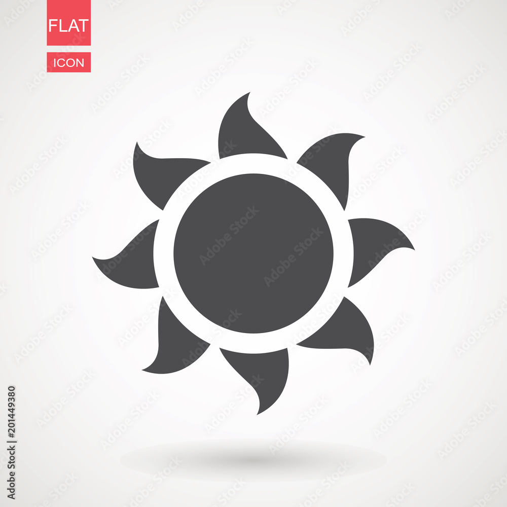 Sun icon. Trendy vector summer symbol for website design, web button, mobile app. Sun icon. Trendy vector summer symbol for website design, web button, mobile app.