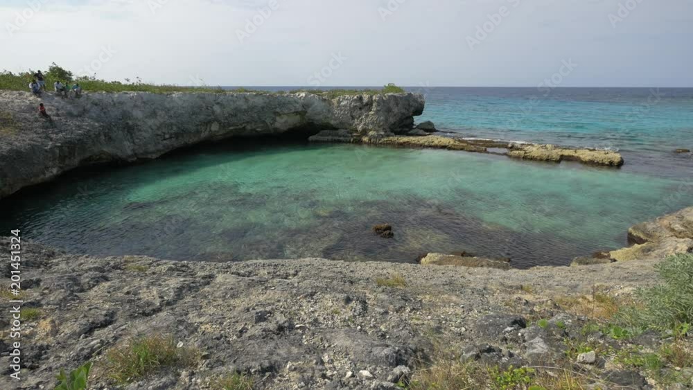 Cliffs on the shore of the Caribbean Sea Cliffs on the shore of the Caribbean Sea