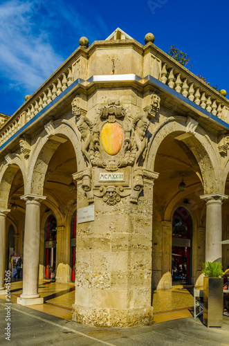 View of Quadriportico gallery in Bergamo, Italy photo