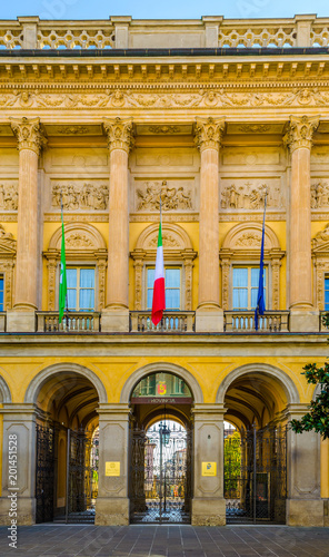 Beautiful Building of a provincial government in Bergamo, Italy photo