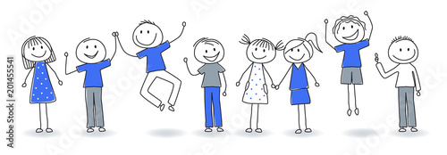 Happy business people celebrate their success