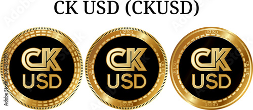Set of physical golden coin CK USD (CKUSD)