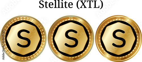 Set of physical golden coin Stellite (XTL)