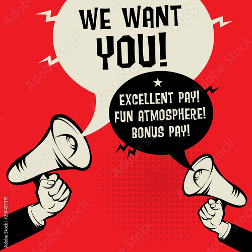 We Want You business concept