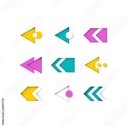 Free Download Vector set of color modern arrows and pointers for web design, presentations and infographics. - GFXLoad