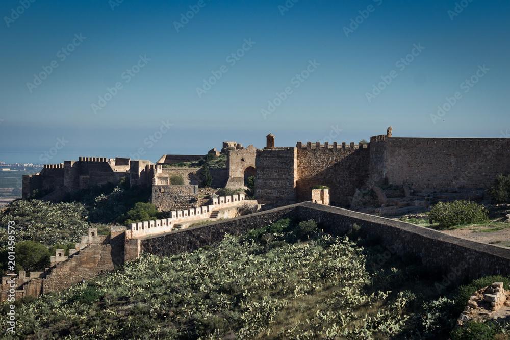 ruins of old castle in Sagunto Valencia Spain