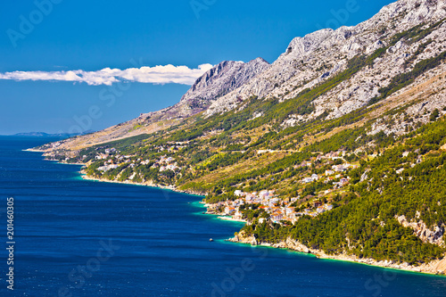 Coastline under Biokovo mountin near Pisak village photo