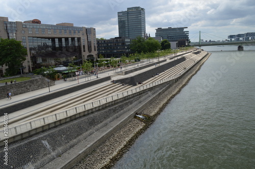 Rhine waterfront in Cologne  Germany