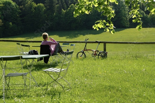 Erholungspause von der Radtour