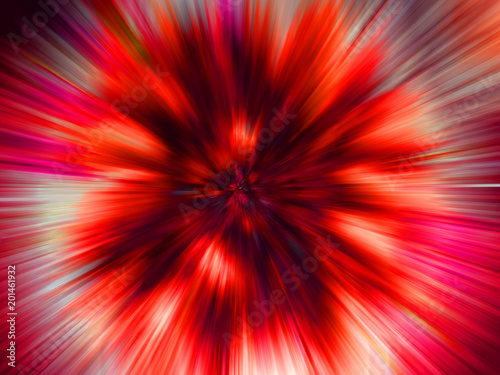 Abstract fancy colored beam and Zoom Blur. Background picture.