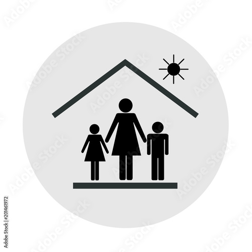 Mother with children in house6