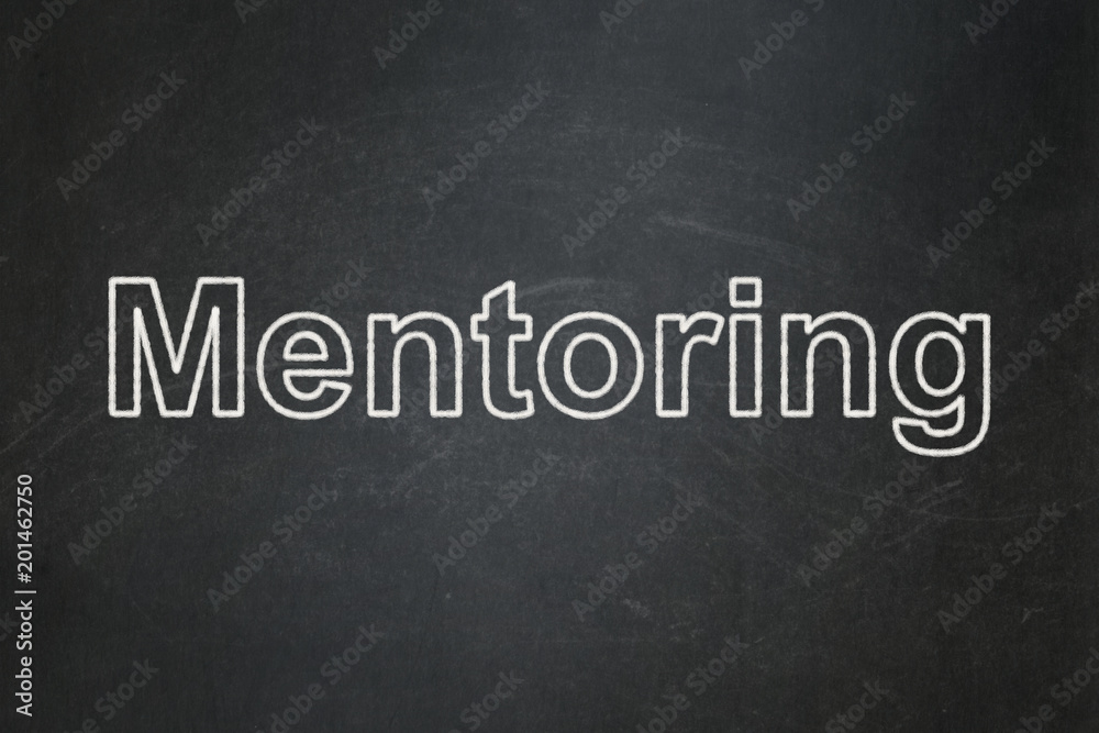 Education concept: text Mentoring on Black chalkboard background Education concept: text Mentoring on Black chalkboard background