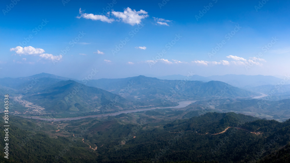 Panorama scenic Mekong river