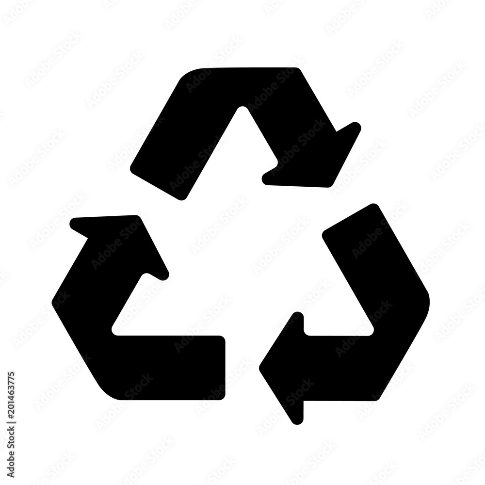 recycle icon in trendy flat style isolated on background. recycle icon page symbol for your web site design recycle icon logo, app,