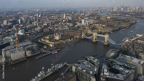 aerial cityscape view of London