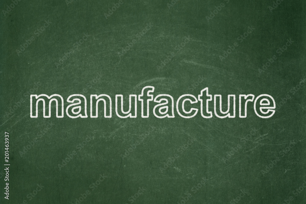 Fototapeta premium Manufacuring concept: text Manufacture on Green chalkboard background
