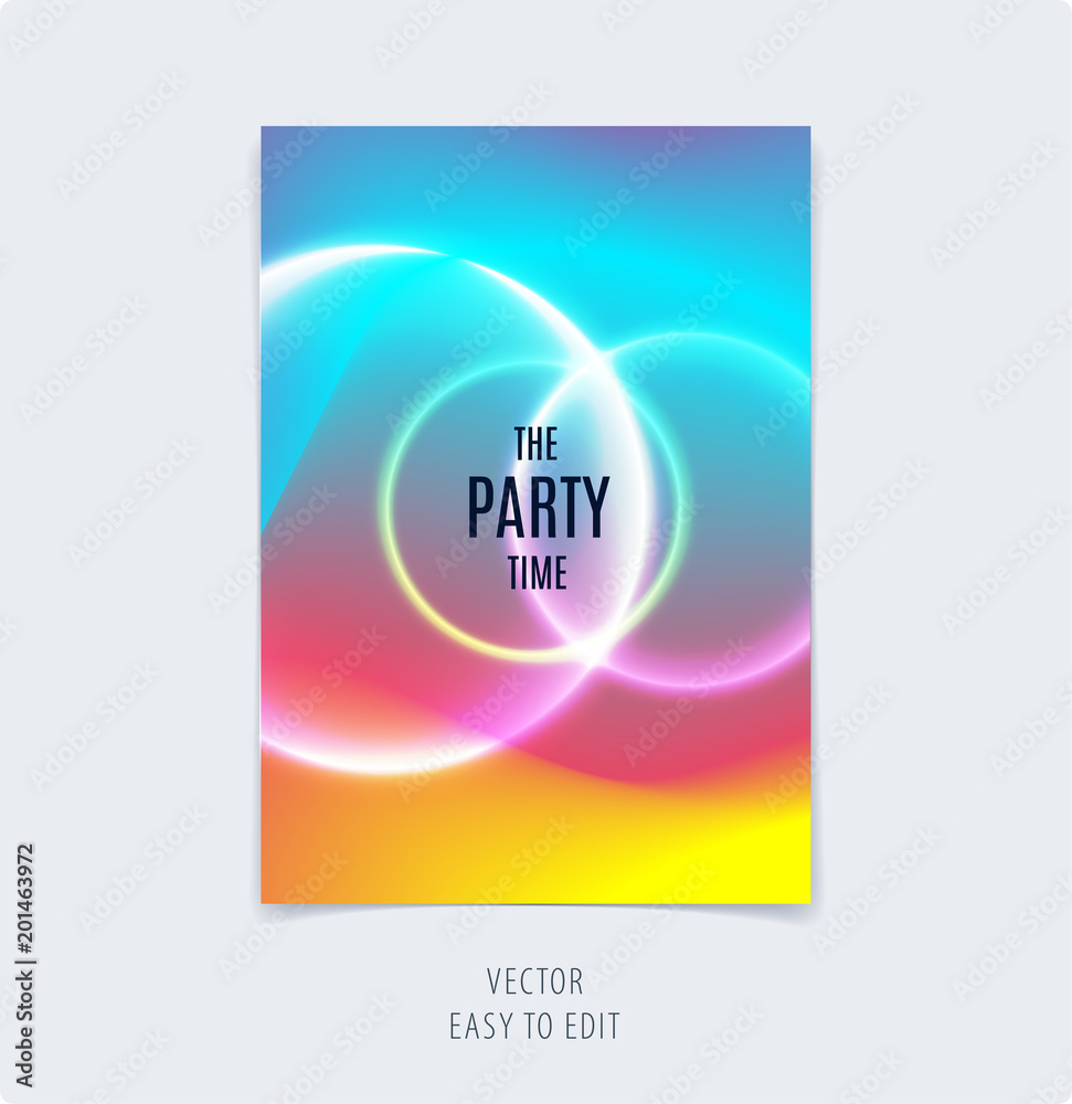 Naklejka premium Abstract colourful poster graphic design of brochure in fluid liquid style with blurred smooth background.