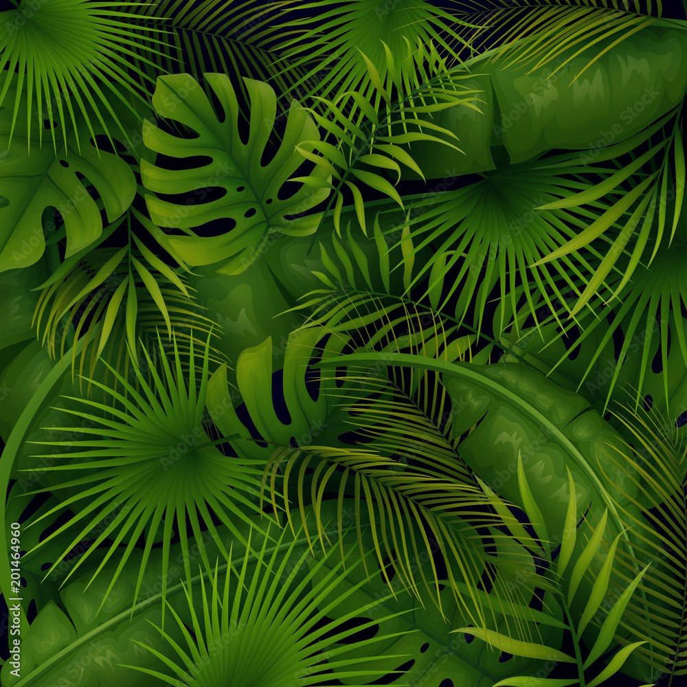 Naklejka premium Tropical forest background