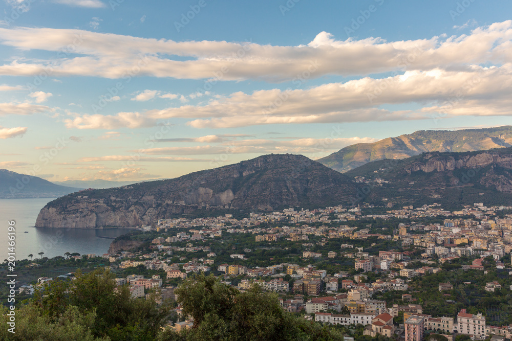 The beautiful view of Sorento, Italy.