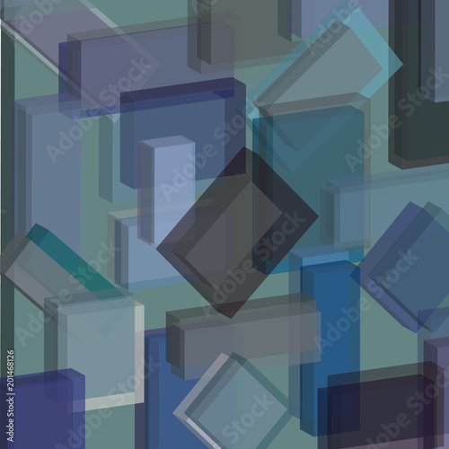 Abstract background graphic geometric three-dimensional shapes vector graphics