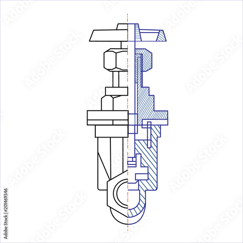 free drawing of the refrigerator unit. chiller unit