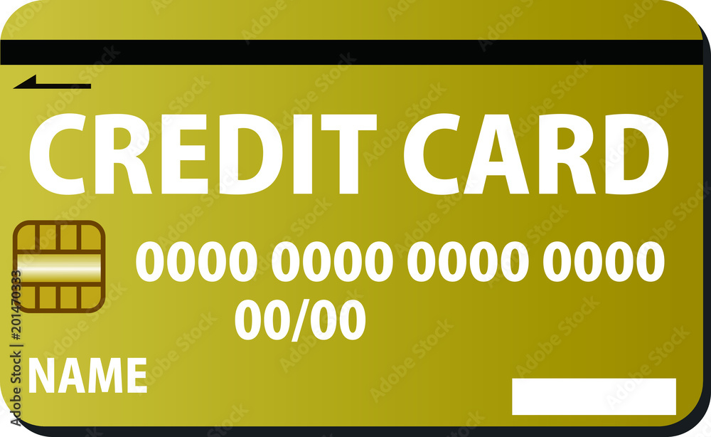 Gold CREDIT CARD with Gradation pattern