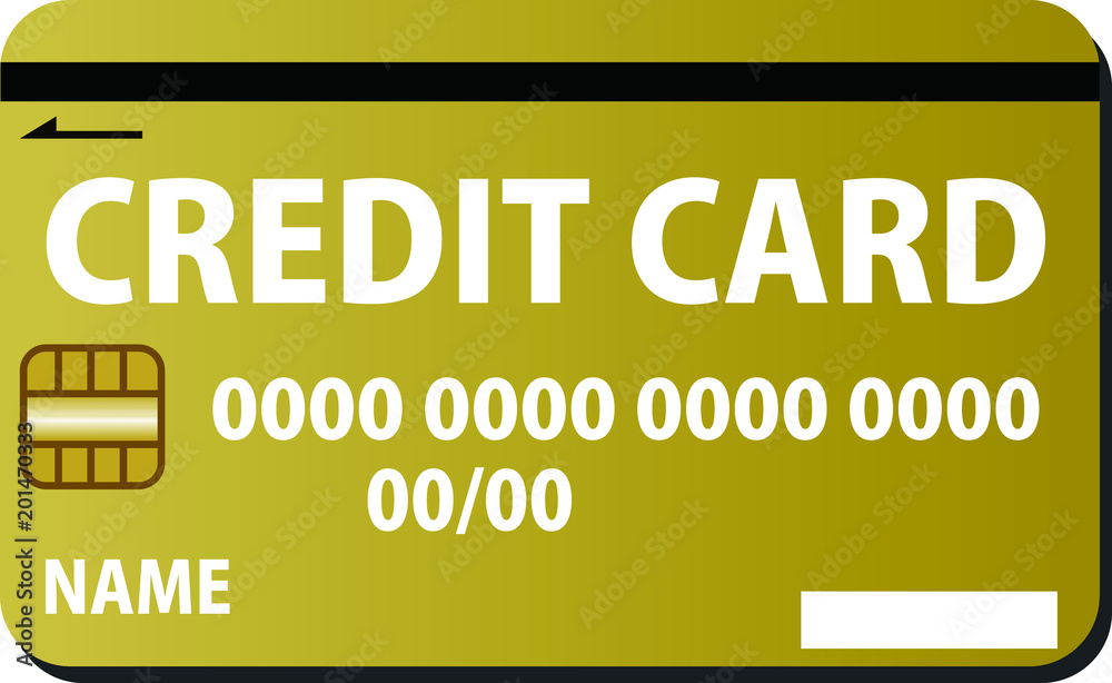 Gold CREDIT CARD with Gradation pattern Gold CREDIT CARD with Gradation pattern