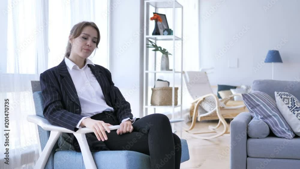 Tense Woman Thinking in Frustration about Problem Tense Woman Thinking in Frustration about Problem