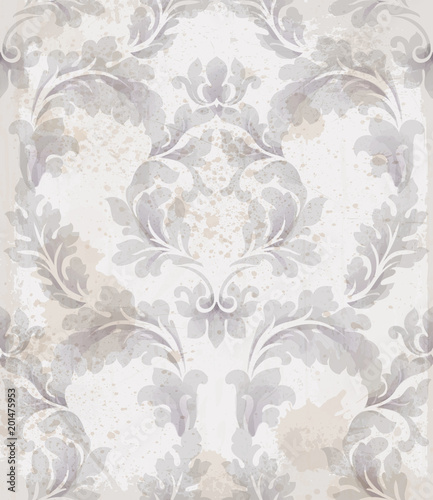 Baroque pattern vintage background Vector. Ornamented texture luxury design. ...