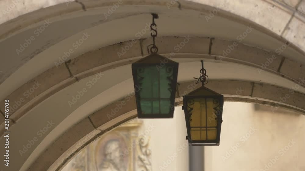 Two ceiling lamps on the street Two ceiling lamps on the street