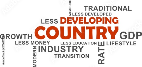 word cloud - developing country