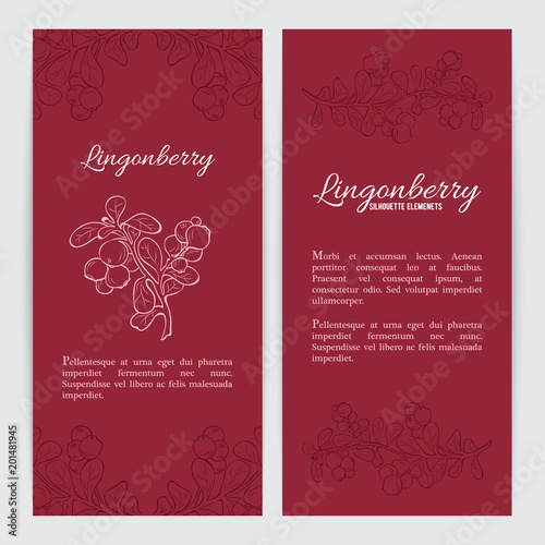 Lingonberry flyer template