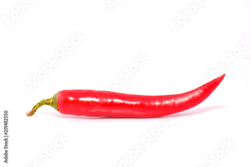 Red hot chilli pepper isolated on a white background