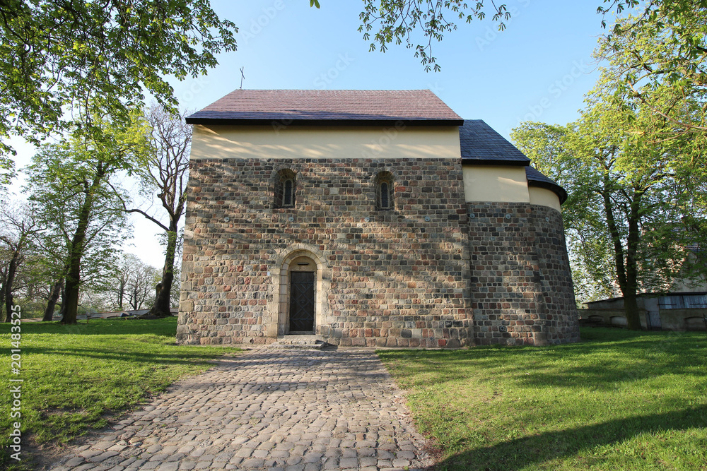 Romanesque church in Giecz, Poland